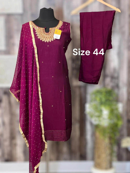 Silk salwar suit - Kurti Connection USA