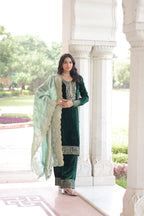 Velvet salwar suit by Kurti Connection USA