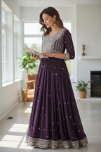 Party wear long dress : Long kurti set by Kurti Connection USA