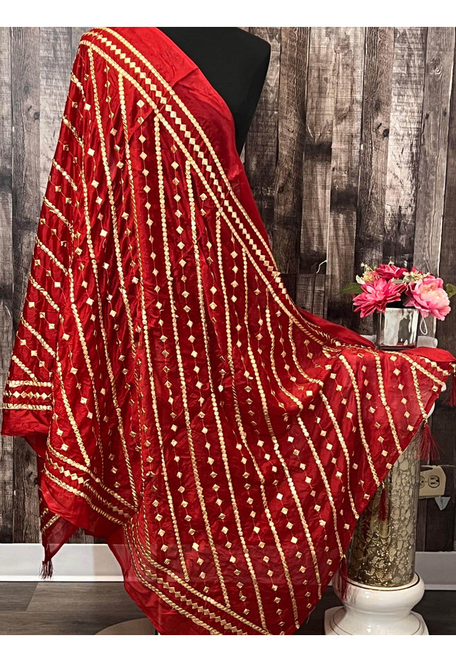 Chinon silk dupatta - Kurti Connection USA