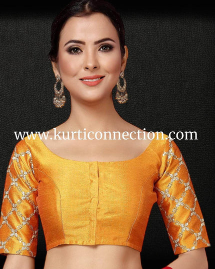 Cotton silk blouse - Kurti Connection USA