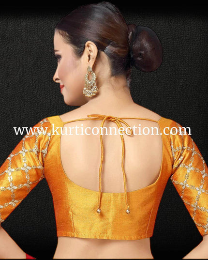 Cotton silk blouse - Kurti Connection USA