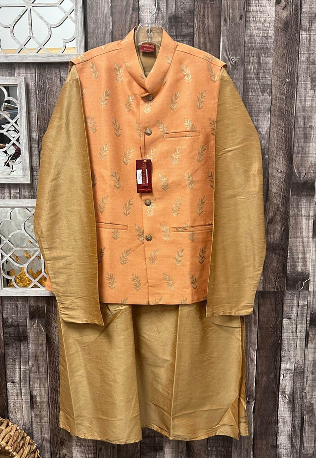 Kurta pajaama set with jacket - Kurti Connection USA