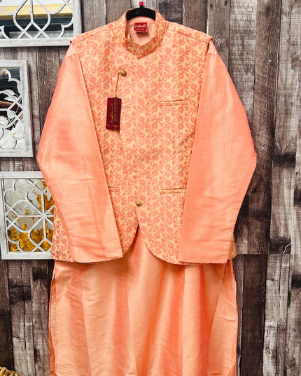 Three piece set | silk kurta pajama set - Kurti Connection USA
