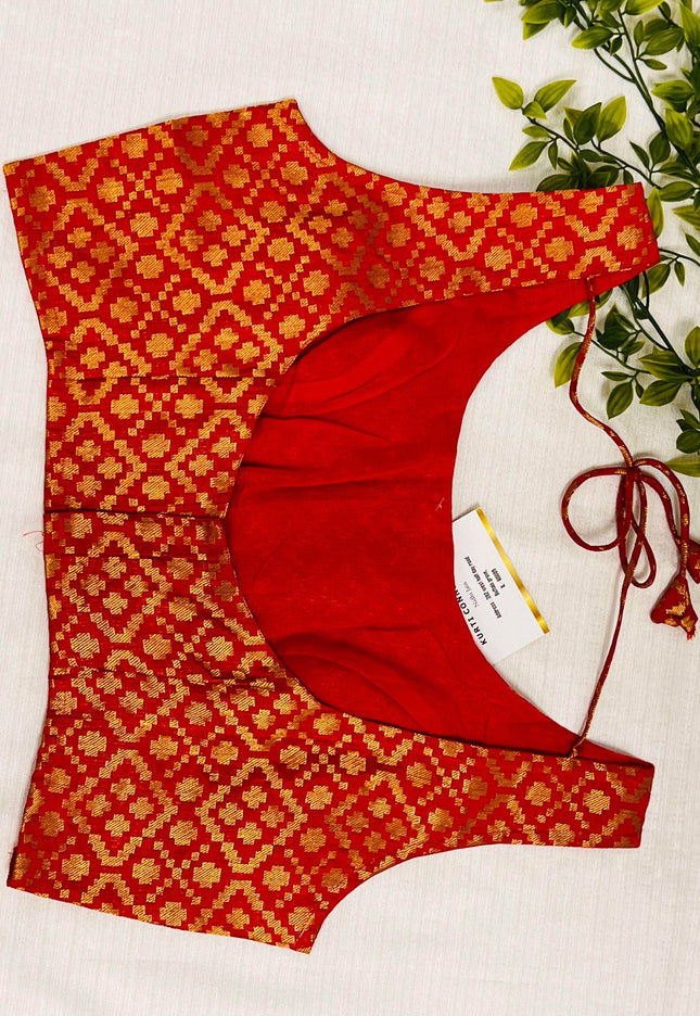 red blouse - Kurti Connection USA