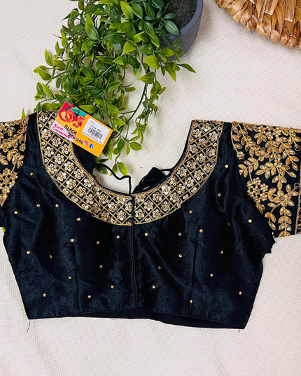 Silk blouse : front hooks | colors available - Kurti Connection USA