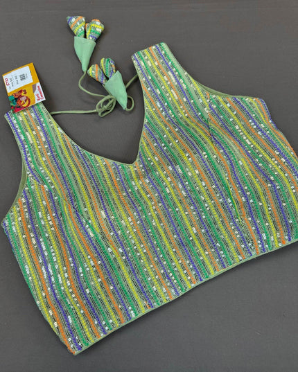 Sequin work blouse - Kurti Connection USA