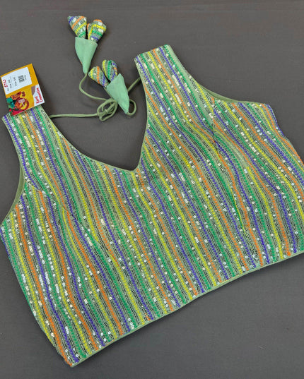 Sequin work blouse - Kurti Connection USA