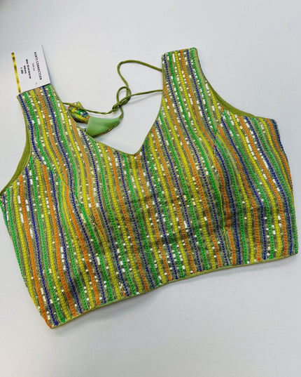 Sequin work blouse - Kurti Connection USA