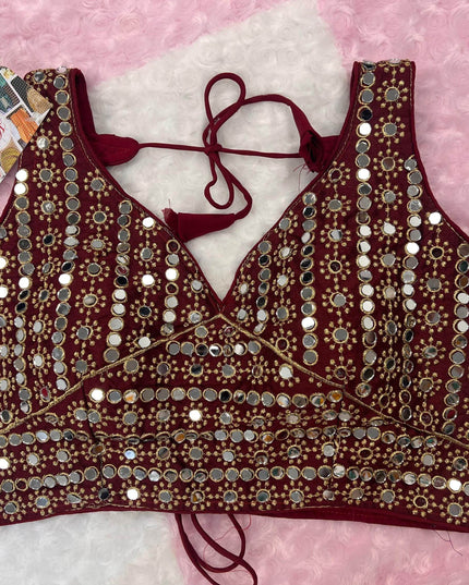 Mirror work blouse : Colors available - Kurti Connection USA