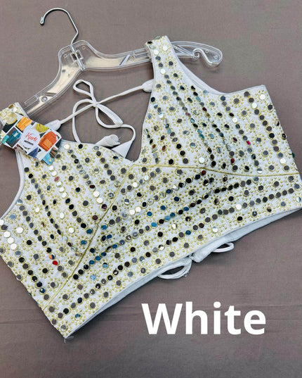 Mirror work blouse : Colors available - Kurti Connection USA