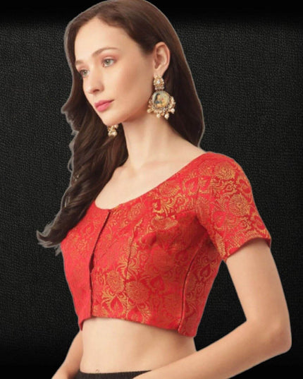 saree blouse | red blouse blouse | crop top for lehenga - Kurti Connection USA
