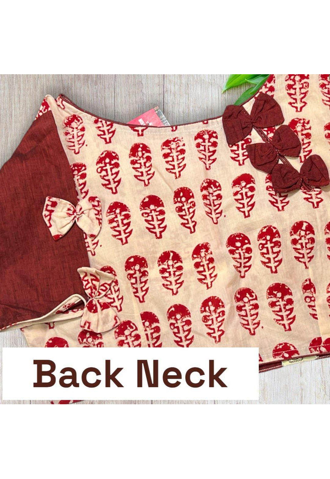 6034 Pen Kalamkari blouses | cotton kalamkari blouse - Kurti Connection USA