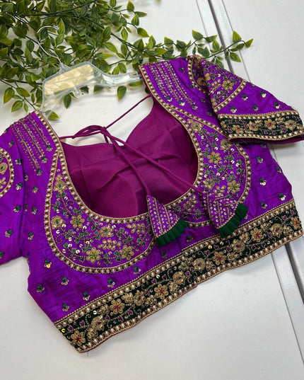 Et7514 readymade blouse / party wear blouse | blouse for lehenga - Kurti Connection USA