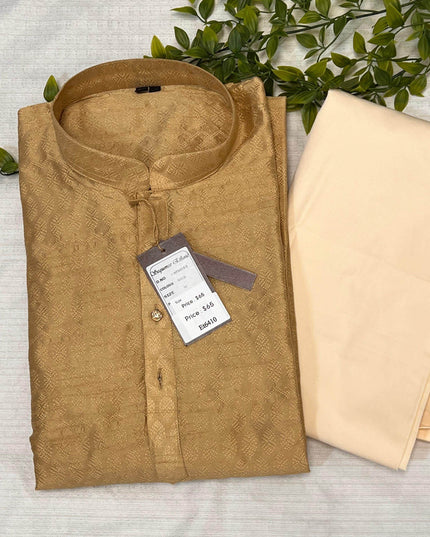 Golden kurta pajaama - Kurti Connection USA