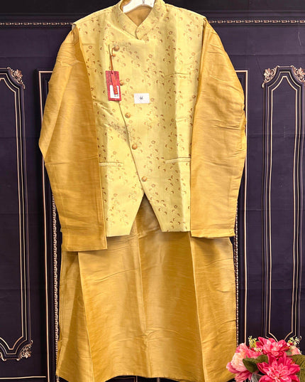 Three piece kurta set : with jacket - Kurti Connection USA