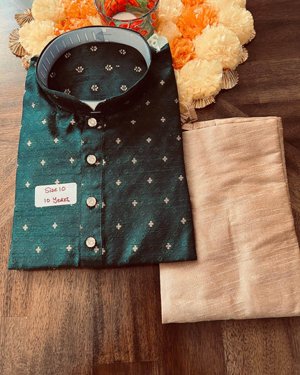Silk kurta pajaama set for boys - Kurti Connection USA