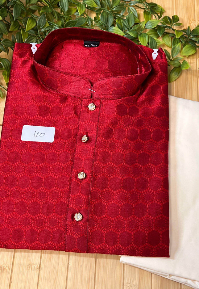 Silk kurta pajaama set - Kurti Connection USA