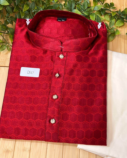 Silk kurta pajaama set - Kurti Connection USA