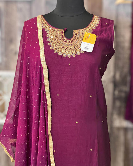Silk salwar suit - Kurti Connection USA