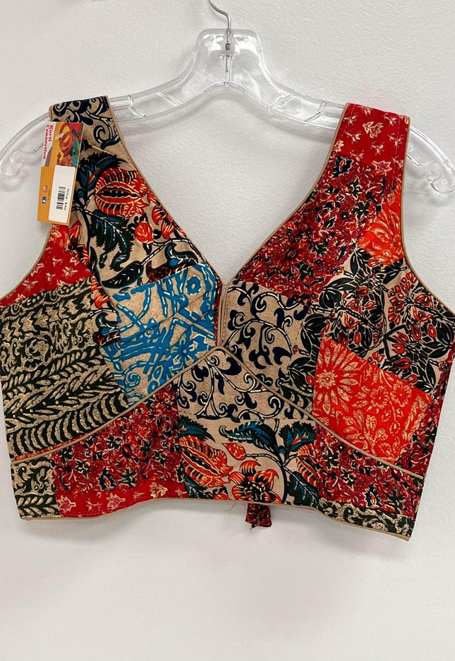 Multi color blouse - Kurti Connection USA