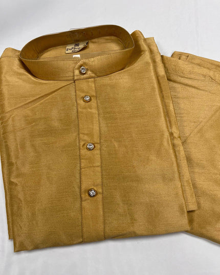 Gold kurta pajaama set - Kurti Connection USA