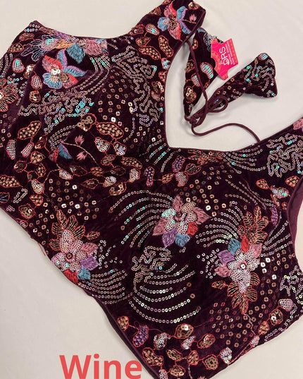 Velvet blouses - Kurti Connection USA