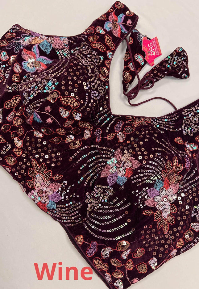 Velvet blouses - Kurti Connection USA
