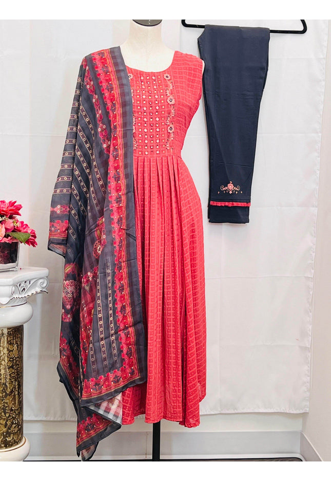 Pure Chiffon kurti set | salwar suit - Kurti Connection USA