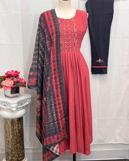 Pure Chiffon kurti set | salwar suit - Kurti Connection USA