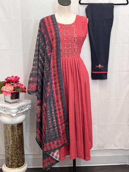 Pure Chiffon kurti set | salwar suit - Kurti Connection USA