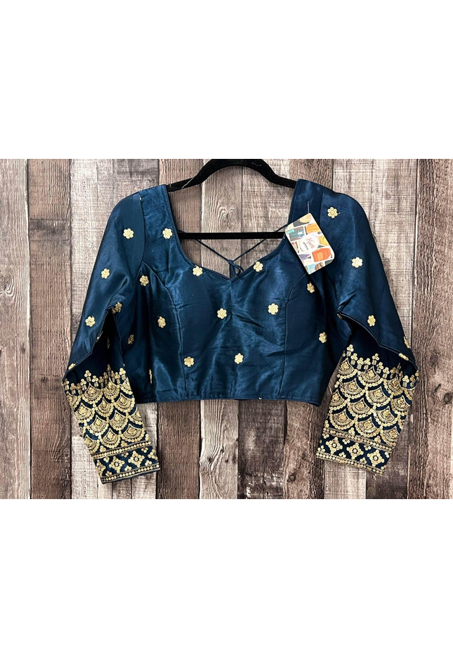 BN4848 Long sleeves Silk blouses - Kurti Connection USA