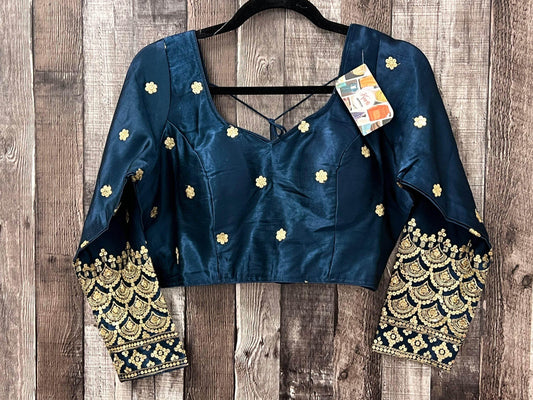 BN4848 Long sleeves Silk blouses - Kurti Connection USA