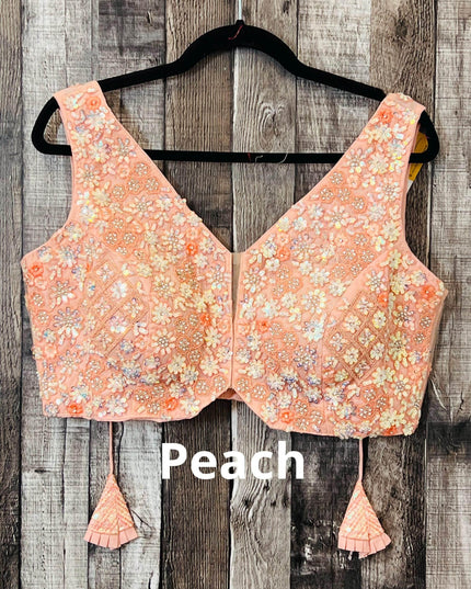 Heavy sequin work blouses - Kurti Connection USA