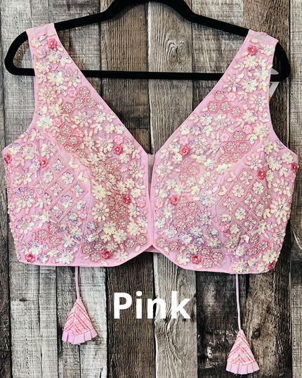 Heavy sequin work blouses - Kurti Connection USA
