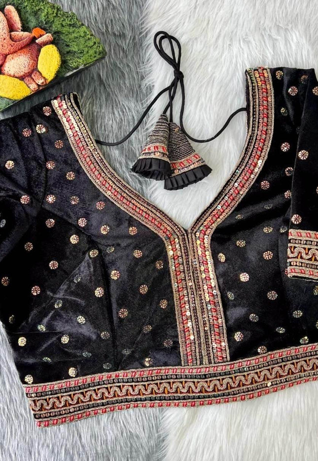 Velvet blouse - Kurti Connection USA