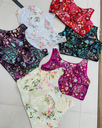 Sequin blouses | readymade blouse - Kurti Connection USA