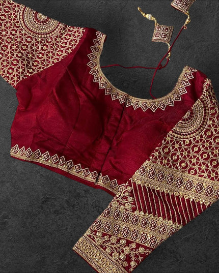 Full sleeves blouse | heavy work blouse - Kurti Connection USA