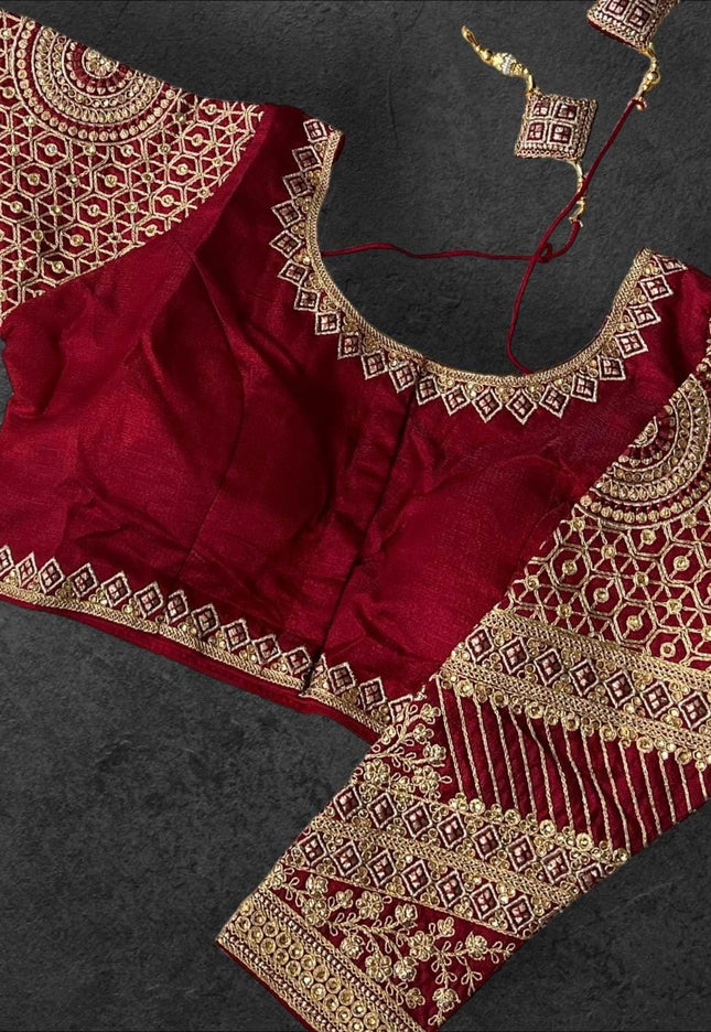 Full sleeves blouse | heavy work blouse - Kurti Connection USA