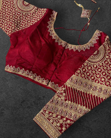 Full sleeves blouse | heavy work blouse - Kurti Connection USA