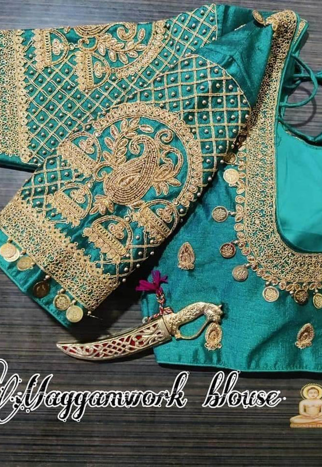 Silk blouses | Maggam work blouse - Kurti Connection USA