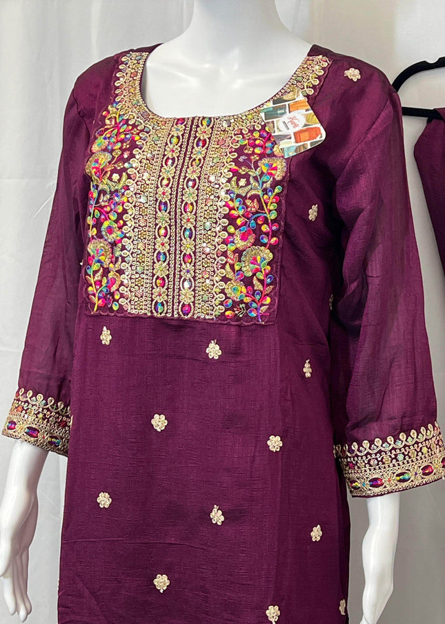 Salwar Suit | Kurti pant set with dupatta - Kurti Connection USA