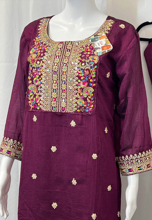 Salwar Suit | Kurti pant set with dupatta - Kurti Connection USA