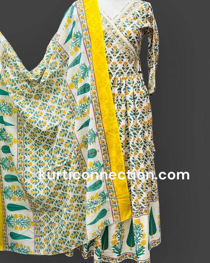 Jaipur cotton Kurti dupatta set - Kurti Connection USA