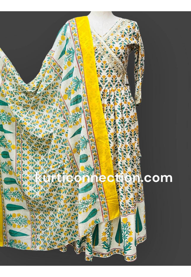 Jaipur cotton Kurti dupatta set - Kurti Connection USA