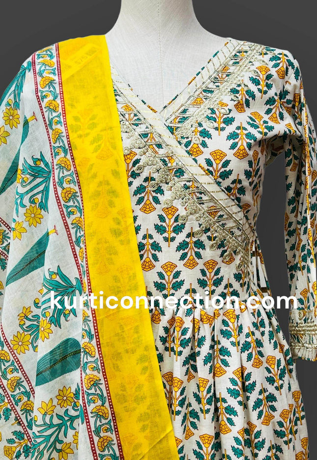 Jaipur cotton Kurti dupatta set - Kurti Connection USA