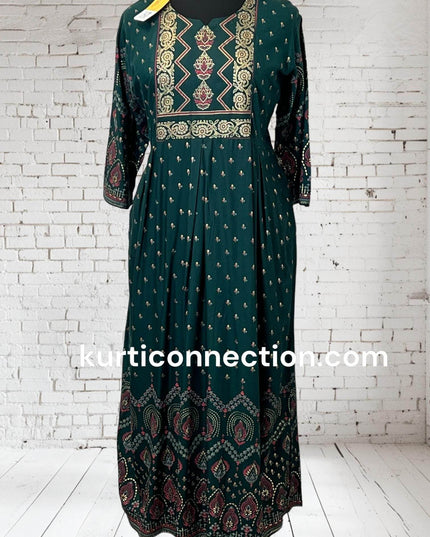 Rayon long kurti - Kurti Connection USA