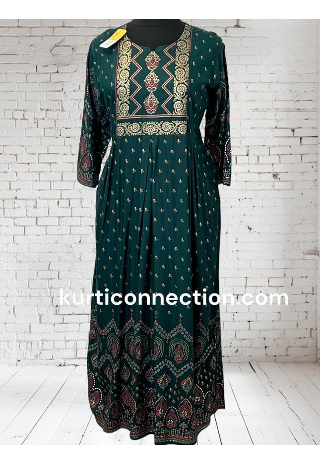 Rayon long kurti - Kurti Connection USA