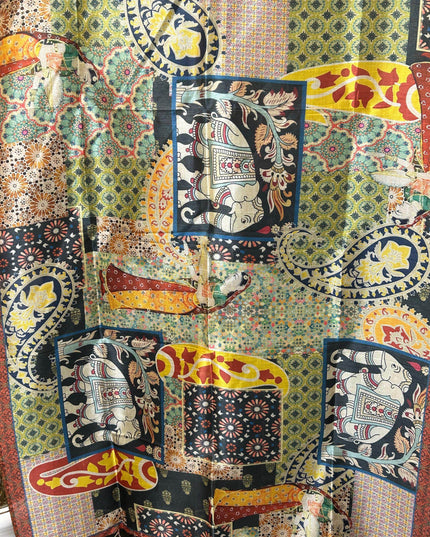 Kalamkari print dupatta - Kurti Connection USA