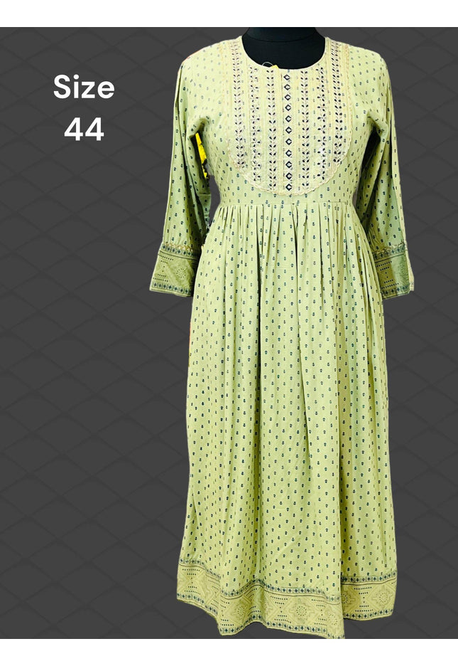 Cotton long kurti - Kurti Connection USA